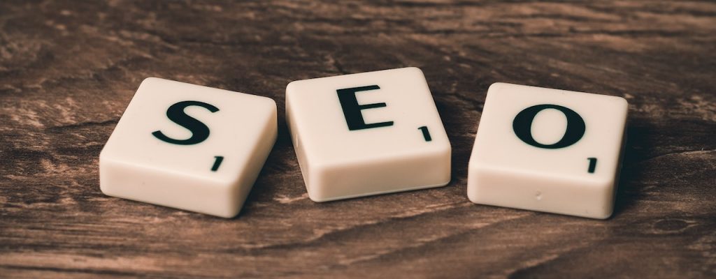 SEO spelled out using scrabble tiles