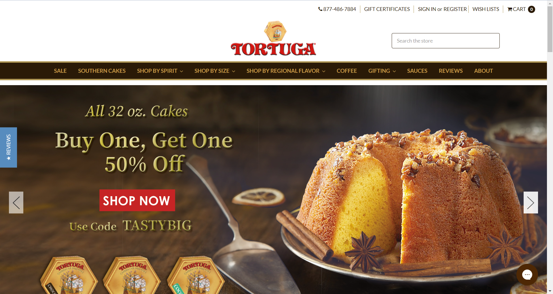 tortuga rum cakes home page