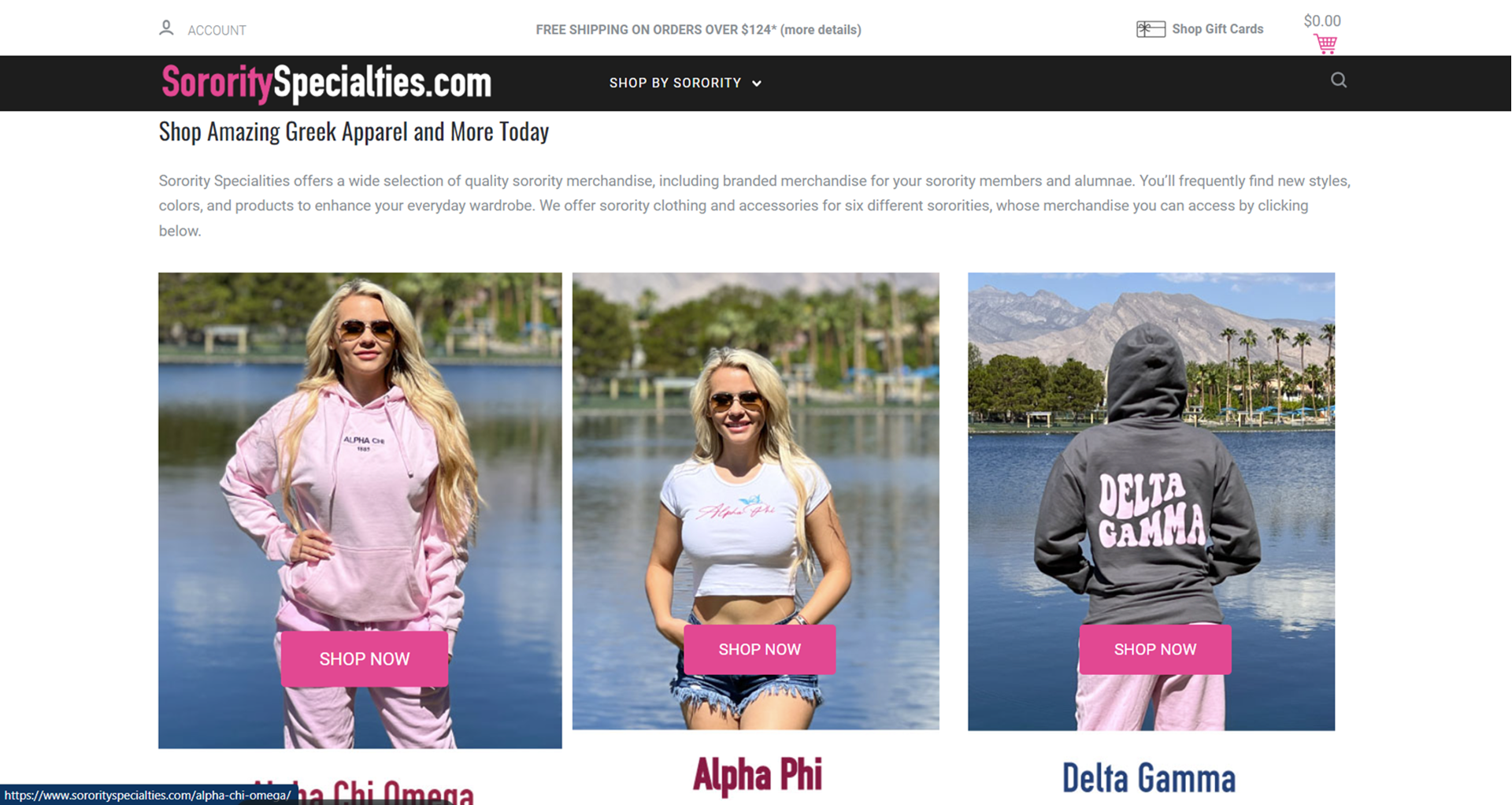 Sorority Specialties Home Page